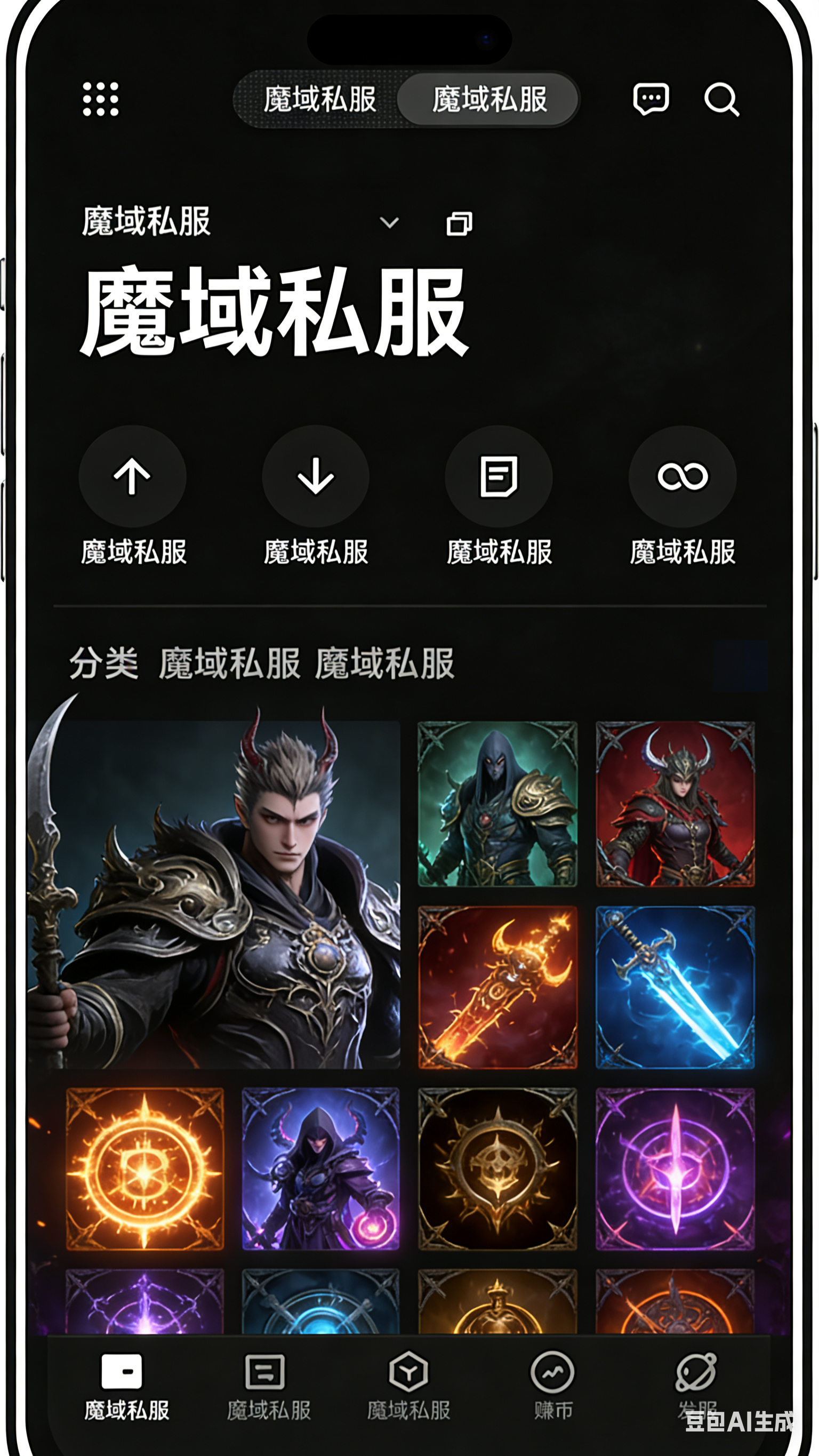 魔域SF野外打宝刷怪画面